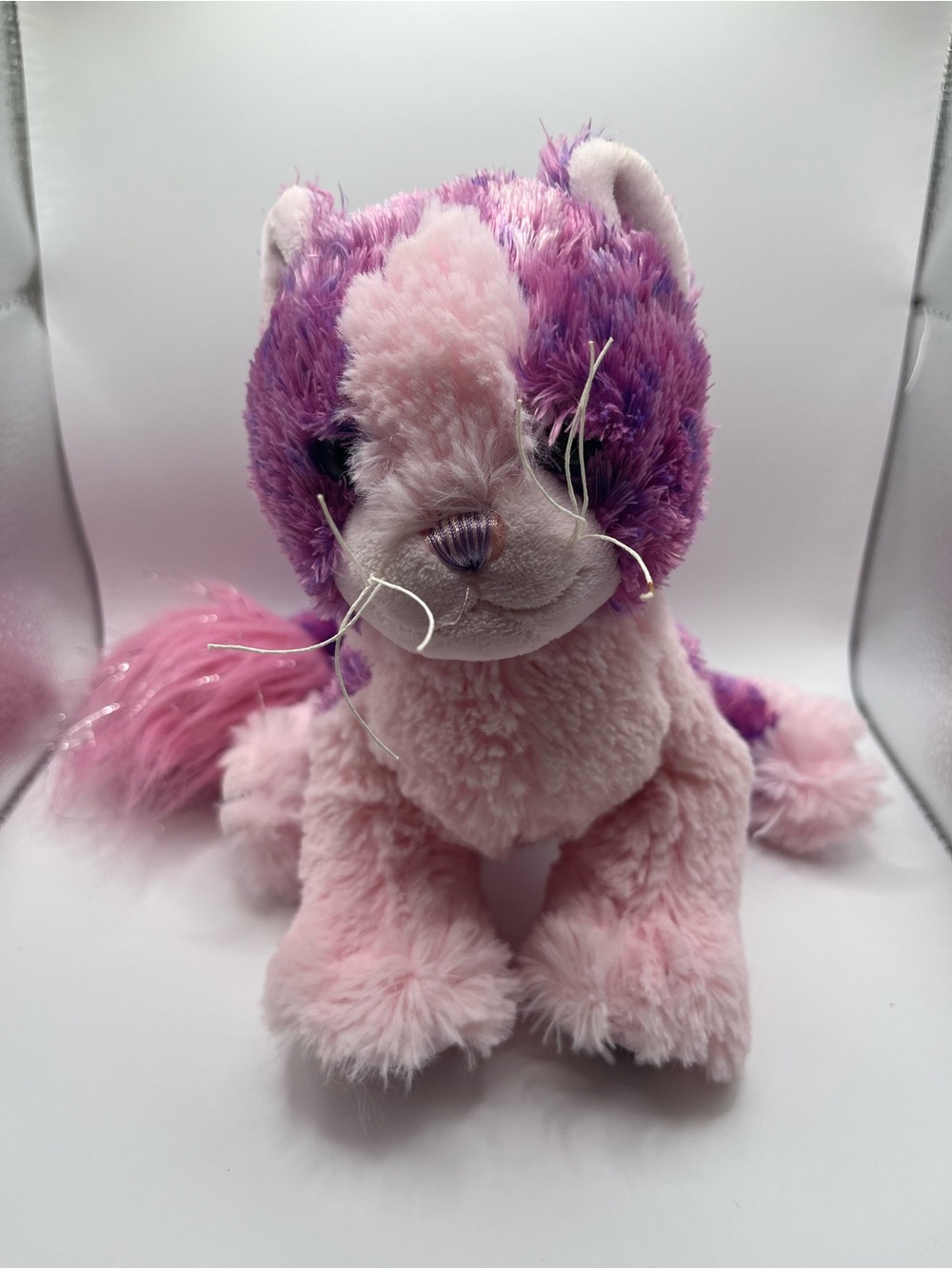 Rare Ganz Webkinz Pom Pom Kitty Plush Stuffed Animal Pink Purple HM444 No Code